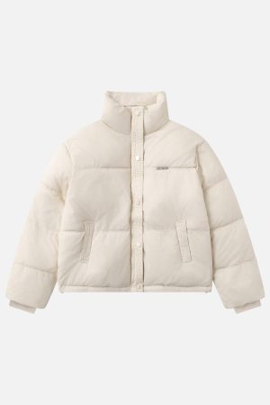 Concert Outfit Classic Stand Collar Puffer Coat