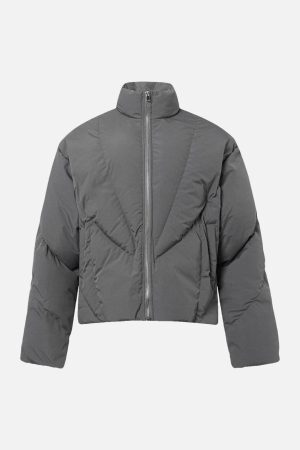 Concert Outfit Classic Stand Collar Puffer Jacket