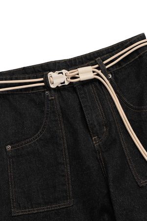 Concert Outfit Cleanfit Buckle Belt Baggy Jeans