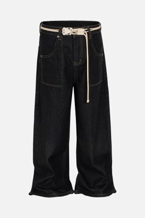 Concert Outfit Cleanfit Buckle Belt Baggy Jeans