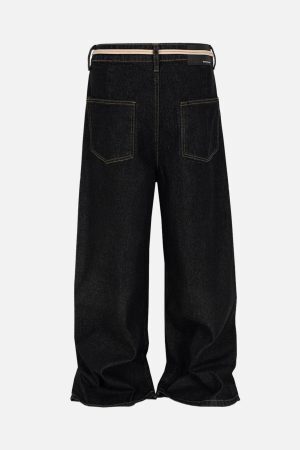 Concert Outfit Cleanfit Buckle Belt Baggy Jeans