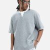 Concert Outfit Cleanfit Faux Two-Piece Oversized T-Shirt