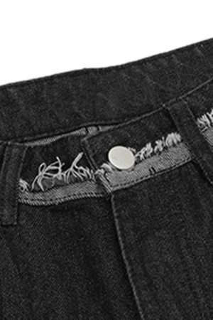 Concert Outfit Cleanfit Raw Edge Denim Short