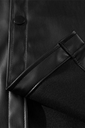 Concert Outfit Cleanfit Short-Sleeve PU Leather Shirt