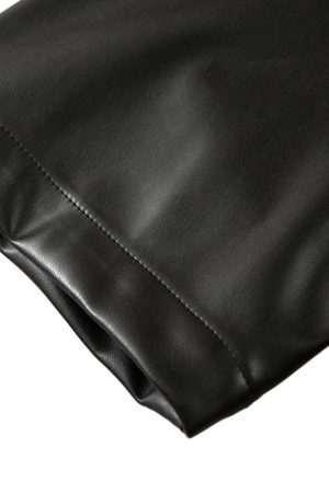 Concert Outfit Cleanfit Short-Sleeve PU Leather Shirt