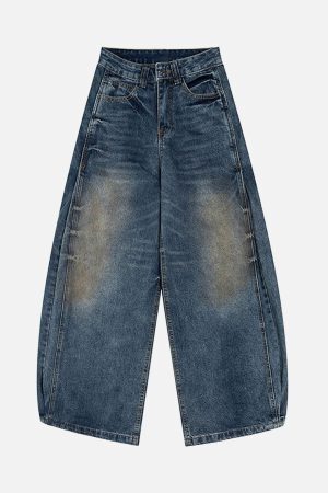 Concert Outfit Cleanfit Washed Barrel Jeans