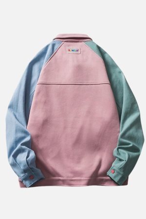 Concert Outfit Color Block Patchwork Heart Jacket