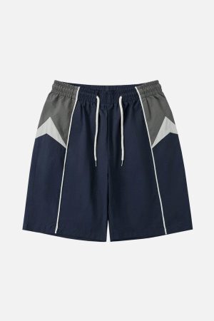 Concert Outfit Color Blocking Athleisure Shorts