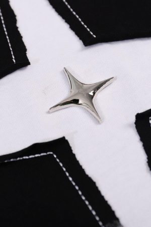 Concert Outfit Color Blocking Deconstruct Star Tee
