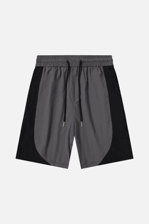 Concert Outfit Color Blocking Drawstring Shorts