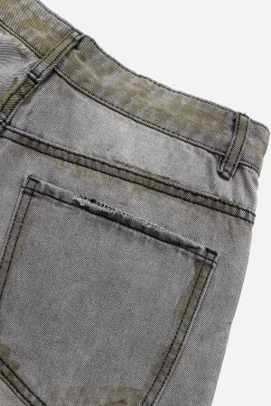 Concert Outfit Color Blocking Loose Jeans