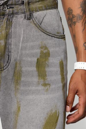 Concert Outfit Color Blocking Loose Jeans