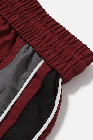 Concert Outfit Color Blocking Patchwork Shorts