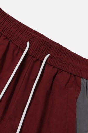 Concert Outfit Color Blocking Patchwork Shorts