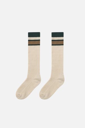 Concert Outfit Color Blocking Stripe Socks