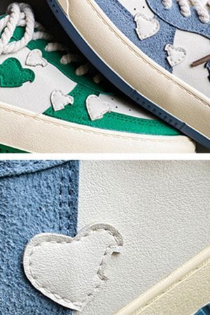 Concert Outfit Color Contrast Heart Design Casual Shoes