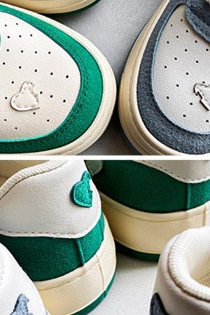 Concert Outfit Color Contrast Heart Design Casual Shoes