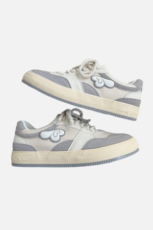 Concert Outfit Colorblock Canvas Wings Graphic Casual Shoes