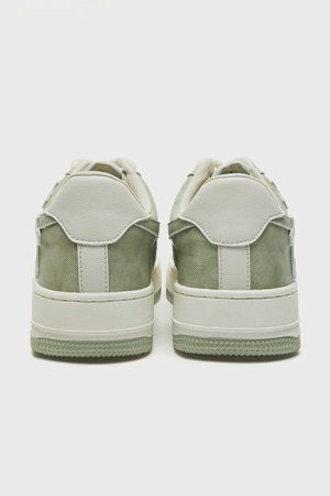 Concert Outfit Colorblock Cross Heart Casual Shoes