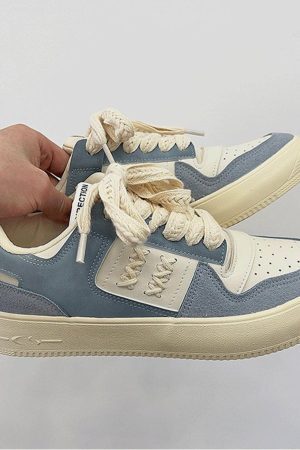 Concert Outfit Colorblock Rope Trim Skate Shoes