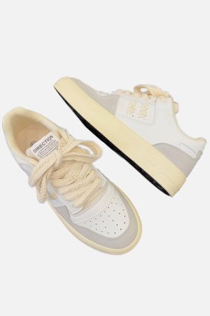 Concert Outfit Colorblock Rope Trim Skate Shoes