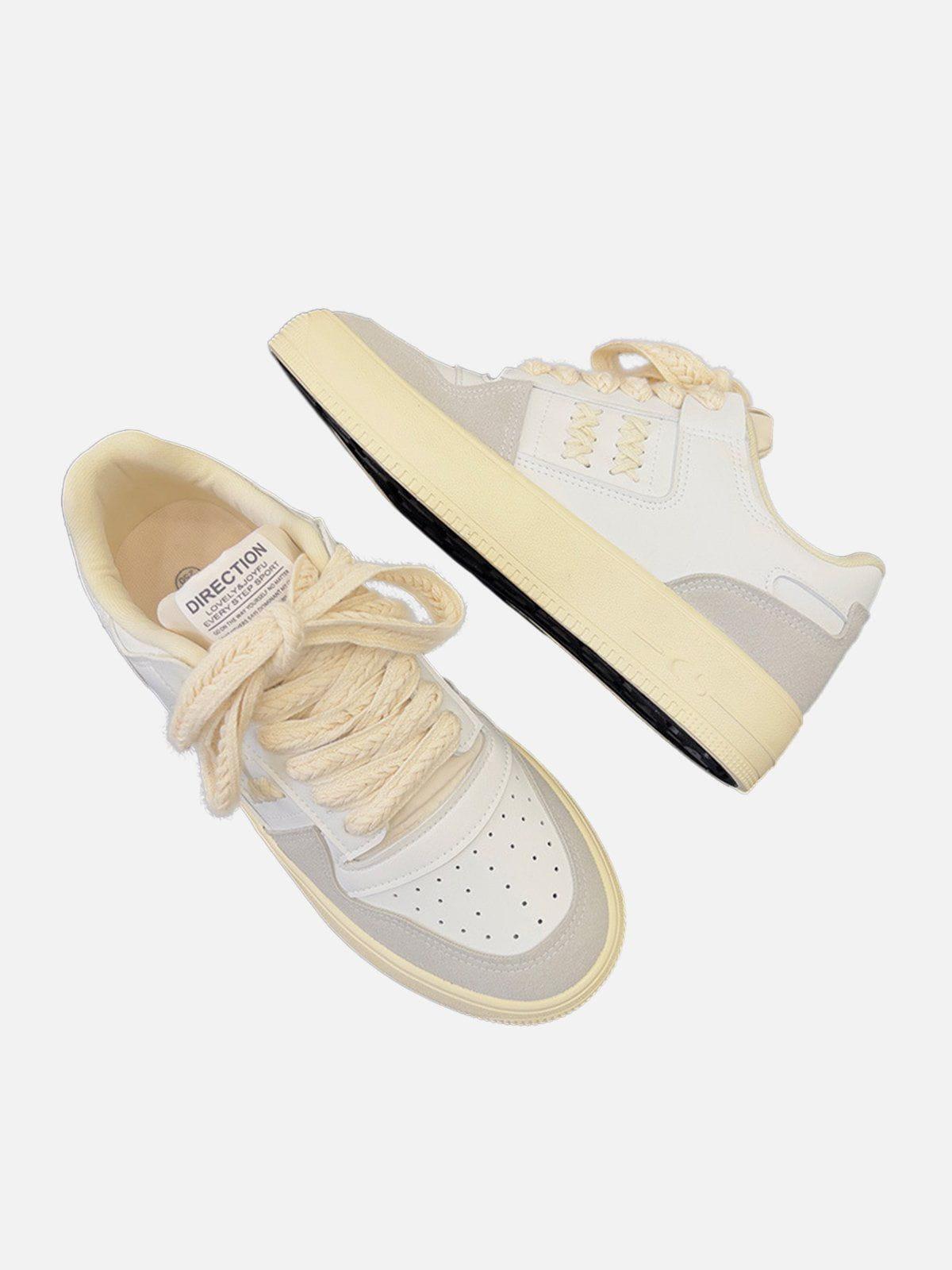 Concert Outfit Colorblock Rope Trim Skate Shoes Concert Outfit Colorblock Rope Trim Skate Shoes