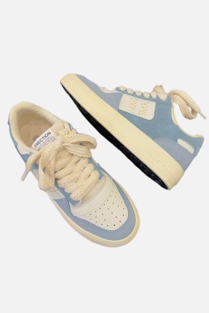 Concert Outfit Colorblock Rope Trim Skate Shoes