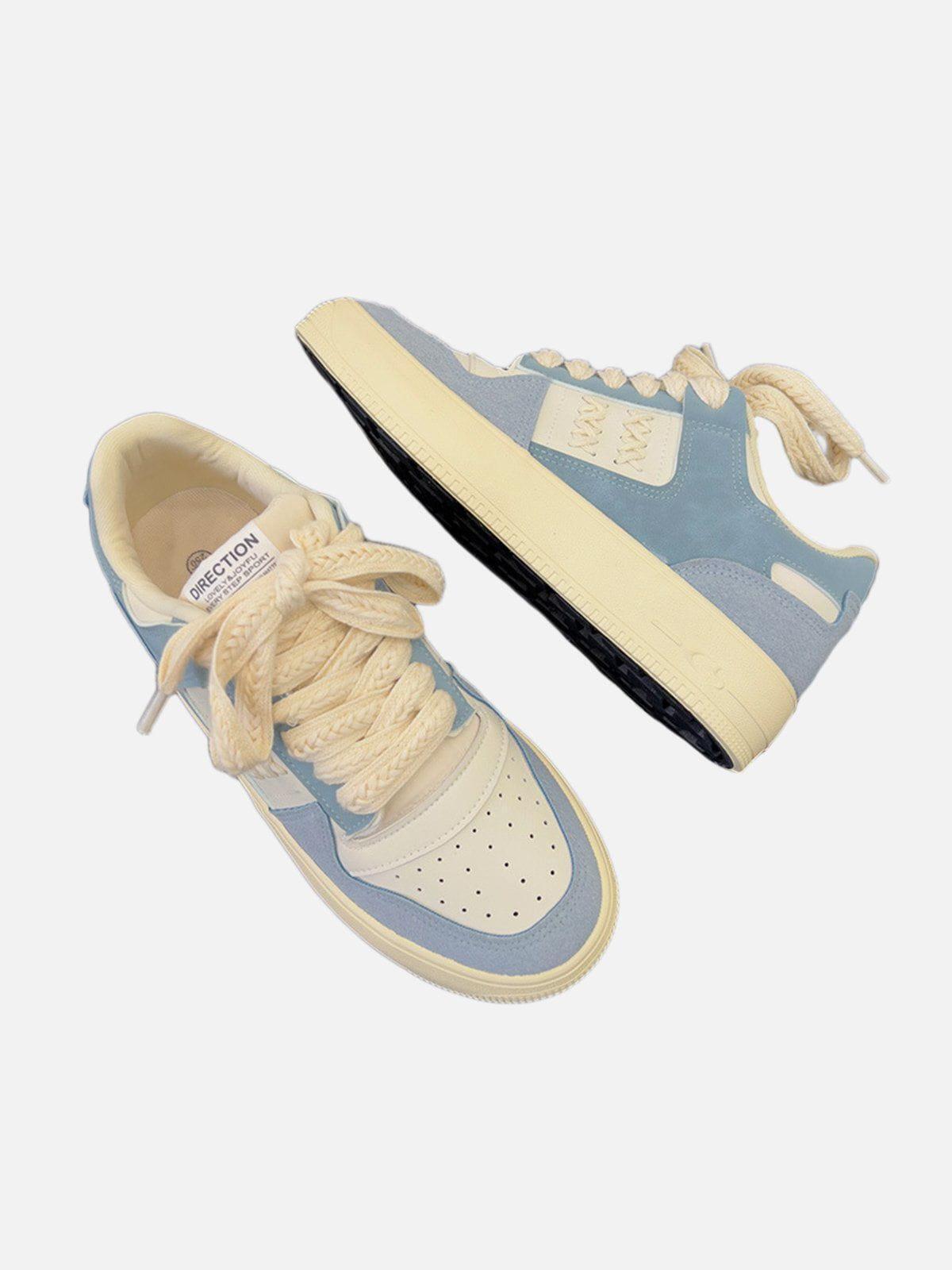 Concert Outfit Colorblock Rope Trim Skate Shoes Concert Outfit Colorblock Rope Trim Skate Shoes