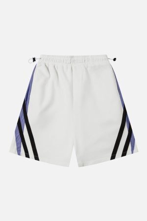 Concert Outfit Colorblock Stripes Shorts