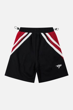 Concert Outfit Colorblock Stripes Shorts