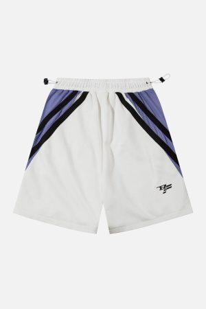 Concert Outfit Colorblock Stripes Shorts