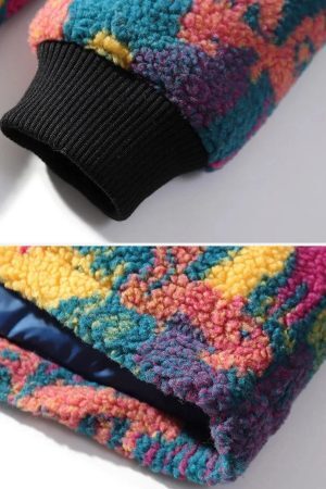 Concert Outfit Colorful Animal Reversible Jacket