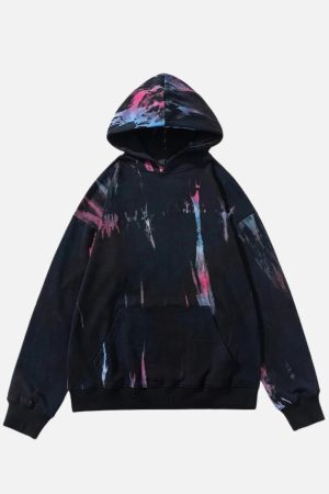 Concert Outfit Colorful Graffiti Hoodie