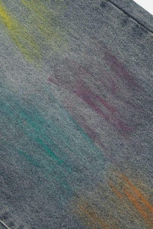 Concert Outfit Colorful Graffiti Jeans