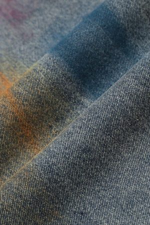 Concert Outfit Colorful Graffiti Jeans