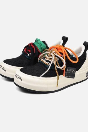 Concert Outfit Colorful Lace-Up Sneakers