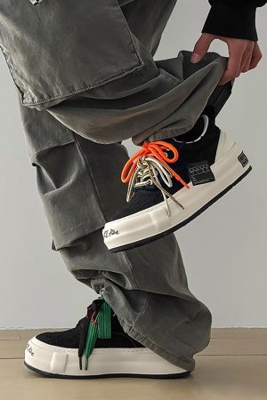 Concert Outfit Colorful Lace-Up Sneakers