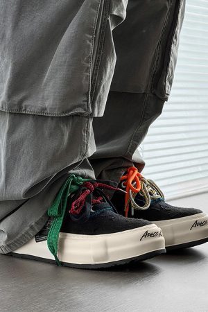 Concert Outfit Colorful Lace-Up Sneakers