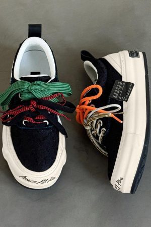 Concert Outfit Colorful Lace-Up Sneakers