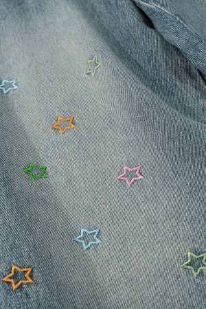 Concert Outfit Colorful Star Loose Jeans