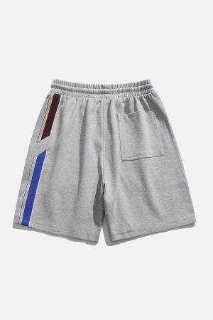 Concert Outfit Colorful Stripe Shorts