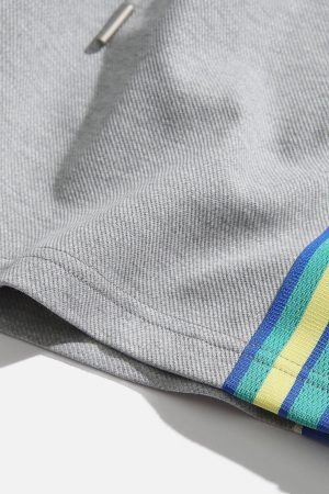 Concert Outfit Colorful Stripe Shorts