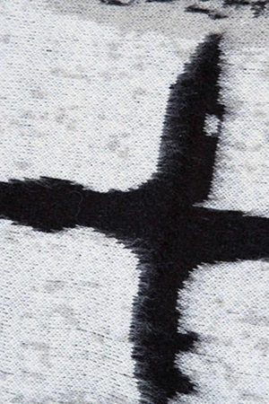 Concert Outfit Contrast Color Cross Sweater