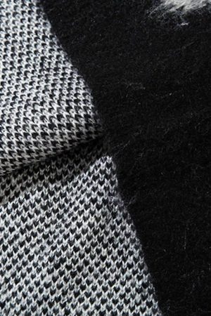 Concert Outfit Contrast Color Cross Sweater