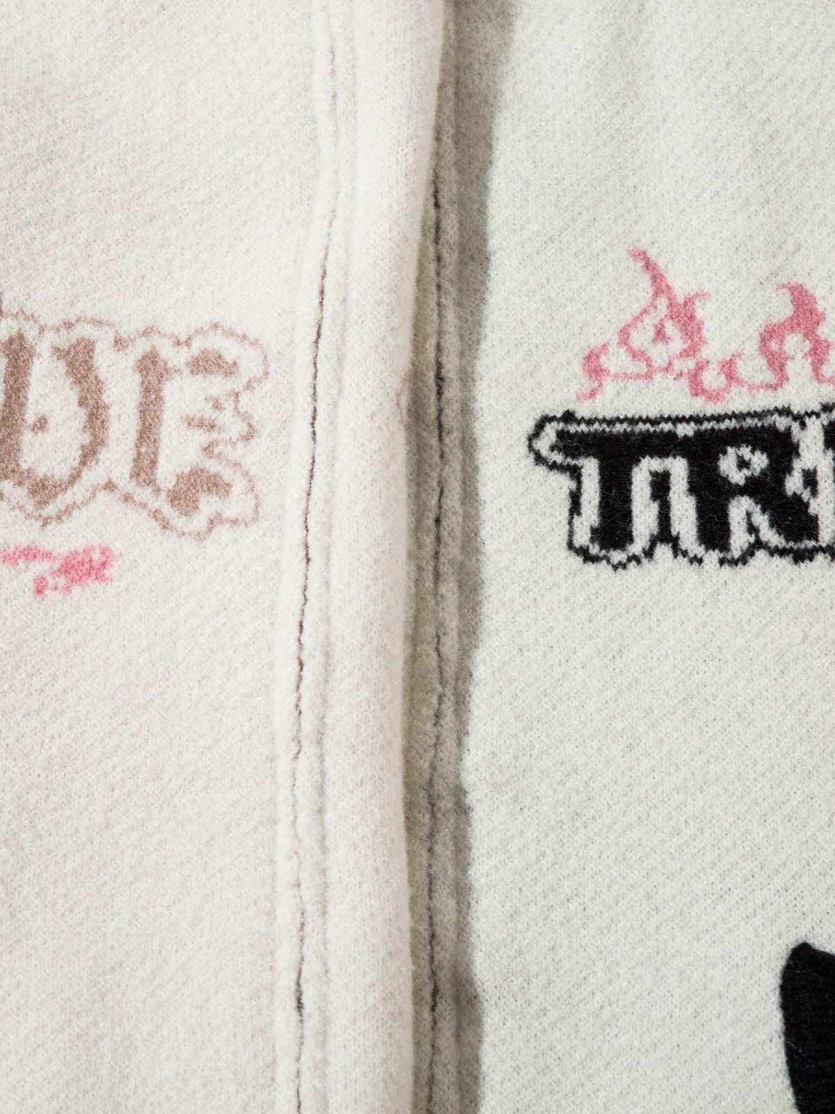 Concert Outfit Contrast Color Jacquard Mock Neck Zipper Sweater Concert Outfit Contrast Color Jacquard Mock Neck Zipper Sweater