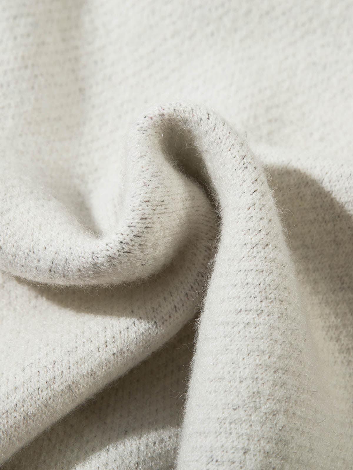 Concert Outfit Contrast Color Jacquard Mock Neck Zipper Sweater Concert Outfit Contrast Color Jacquard Mock Neck Zipper Sweater