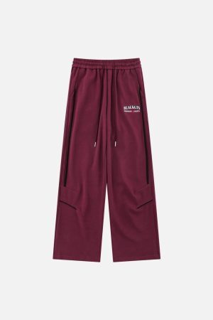 Concert Outfit Contrast Color Loose Sweatpants