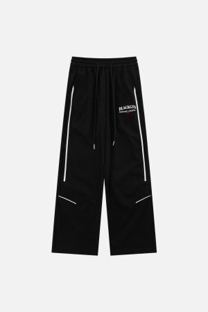 Concert Outfit Contrast Color Loose Sweatpants