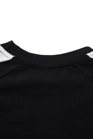 Concert Outfit Contrast Color Motorcycle Print T-Shirt