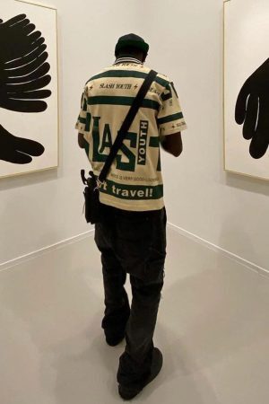 Concert Outfit Contrast Color Slash Polo Shirt